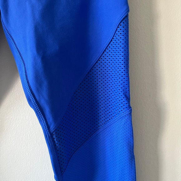 Lorna Jane Force Core Full Length Tights Azure‎ Blue Workout Leggings - Picture 2 of 7